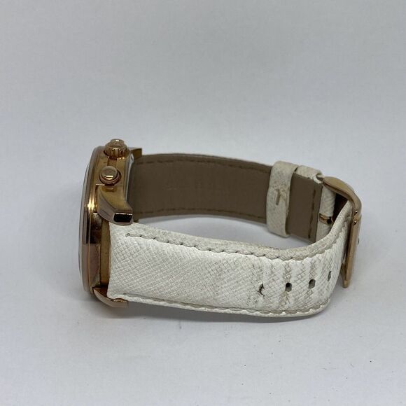 Michael Kors Mercer MK2289 Women's White Leather Analog Dial Quartz Watch UC500 - Picture 9 of 12